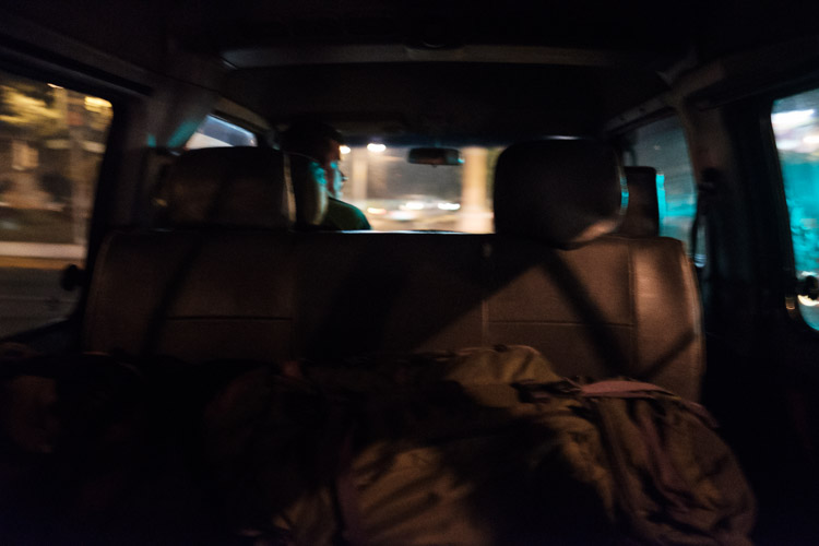The blur from the back seat of a late night shuttle out of Guatemala City