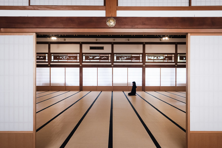 New practitioners, old temples - follow paths laid out by those who came before. This is the welcoming hall of Dogen’s temple Eiheiji - founded in 1244.