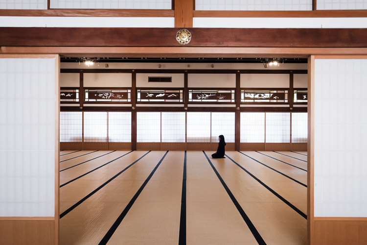 New practitioners, old temples - follow paths laid out by those who came before. This is the welcoming hall of Dogen’s temple Eiheiji - founded in 1244.