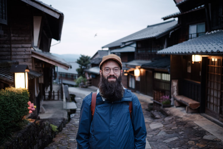 Walking the streets of Magome on the historic Nakasendo Trail.