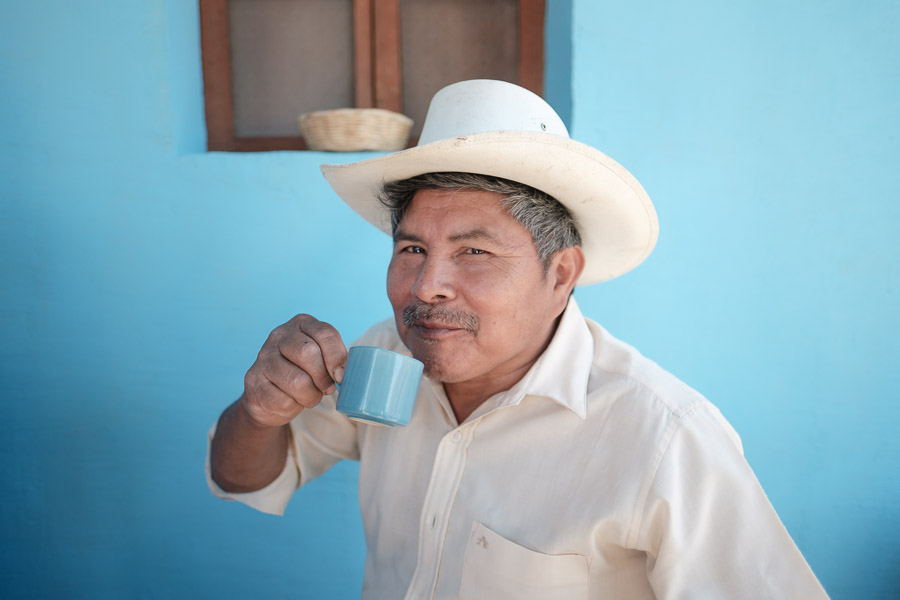 A portrait of Mercedes Perez González, a coffee farmer literally enjoying the fruits of his labour.Context: Part of a month spent in Guatemala (April 2017), walking along small coffee farmers and learning about the the empowering work that local coffee co-op De La Gente offers to its community. –link forthcoming–